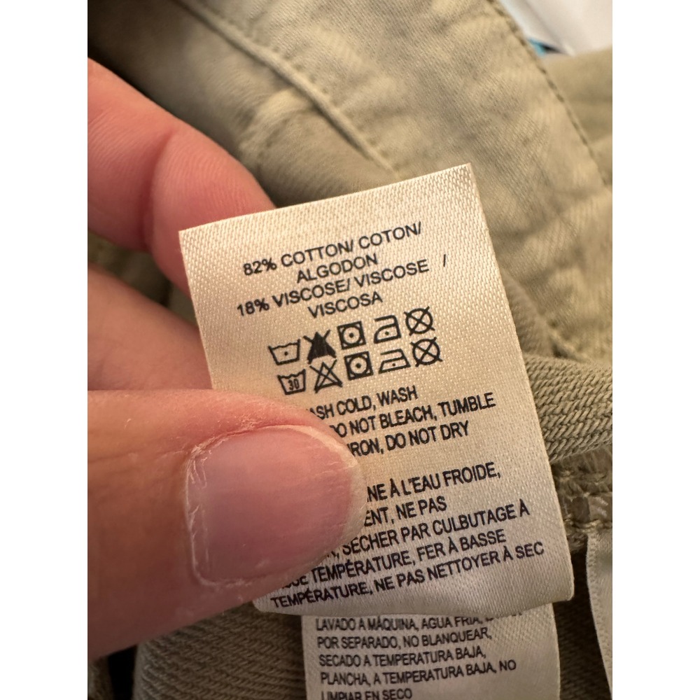 Lucky Brand Mid Rise Utility Straight Leg Pants Women 0 25 Olive Green Belted - Picture 11 of 13